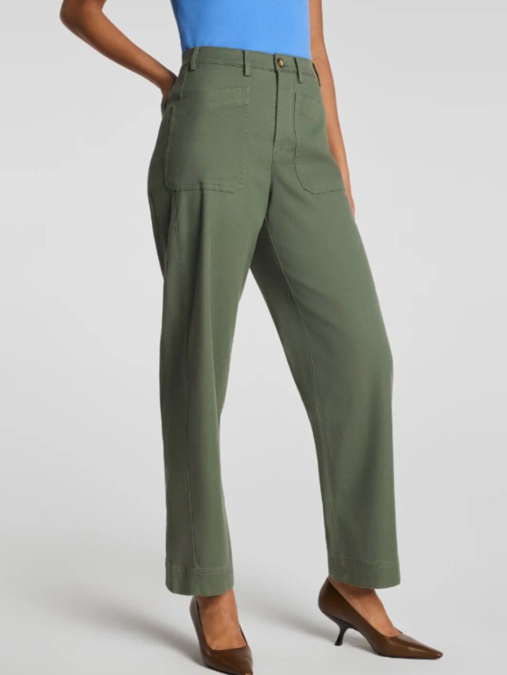 NWT SPANX supersmooth® Stretch Twill Utility Barrel Leg Pant Medium